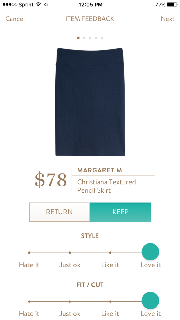 Margaret M pencil Skirt: Stitch Fix Review #20: April 2016 at ThingstheDogAte